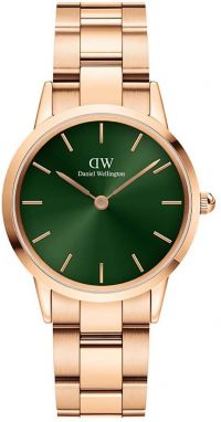 Hodinky Daniel Wellington Iconic Link Emerald 32 dámske, zlatá farba