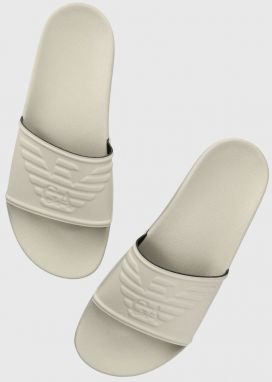 Šľapky Emporio Armani Underwear pánske, béžová farba, XJPM15 XN871 S960