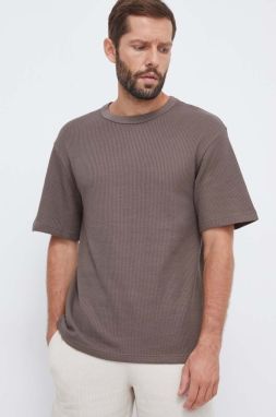 Tričko Reebok Classic pánsky, hnedá farba, jednofarebný