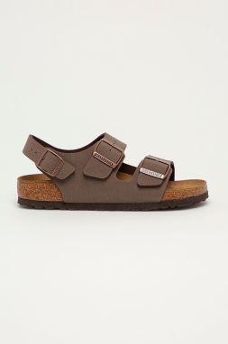 Birkenstock - Kožené sandále Milano 634503-Mocca,