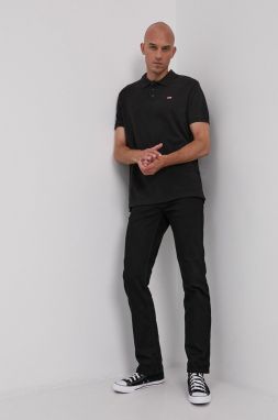 Polo tričko Levi's 35883.0007-Blacks, pánske, čierna farba, jednofarebné