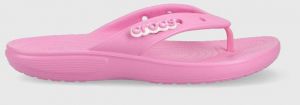 Žabky Crocs CLASSIC 207713.6SW-TAFFY.PINK, dámske, fialová farba, na plochom podpätku