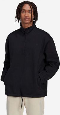 Mikina adidas Originals Adicolor Contempo Half-Zip Crew Sweatshirt HK0311-black, pánska, čierna farba, jednofarebná