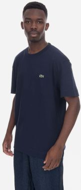 Bavlnené tričko Lacoste TH1708.166-166, tmavomodrá farba, jednofarebné