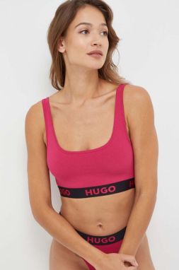 Podprsenka HUGO ružová farba, jednofarebný