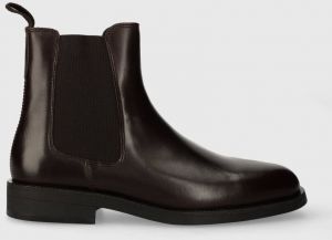 Kožené topánky chelsea Gant Rizmood pánske, hnedá farba, 27651439.G46