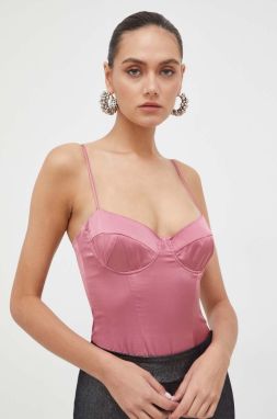 Body Bardot dámske, ružová farba
