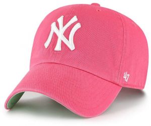 Čiapka 47brand Los Angeles Dodgers MLB New York Yankees ružová farba, s nášivkou