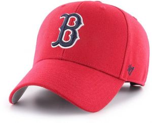 Čiapka 47brand MLB Boston Red Socks červená farba, s nášivkou