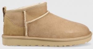 Semišové snehule UGG Classic Ultra Mini hnedá farba, 1116109.SAN