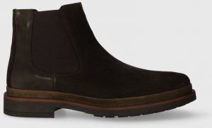 Semišové topánky chelsea U.S. Polo Assn. YANN pánske, hnedá farba, YANN005M/CS1