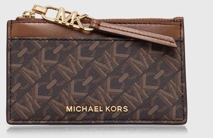 Peňaženka MICHAEL Michael Kors dámsky, hnedá farba