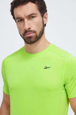 Tréningové tričko Reebok Activchill zelená farba, jednofarebný