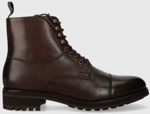 Kožená obuv Polo Ralph Lauren Bryson Boot pánska, hnedá farba, 812754384001