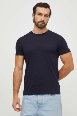 Bavlnené tričko Tommy Hilfiger pánsky, tmavomodrá farba, jednofarebný