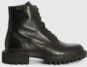 Kožená obuv AllSaints Vaughan Boot pánska, čierna farba, MF588Z