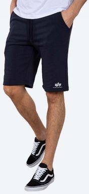 Šortky Alpha Industries Basic 116363.07-navy, pánske, tmavomodrá farba