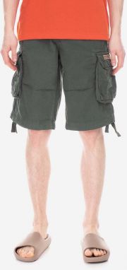 Bavlnené šortky Alpha Industries Jet Short 191200.353-green, zelená farba