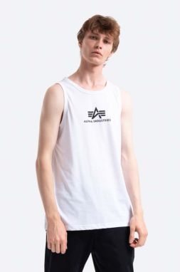 Bavlnené tričko Alpha Industries 126566.09-white, biela farba