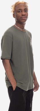 Bavlnené tričko Alpha Industries Patch T LF 136500.142-green, zelená farba, s nášivkou