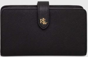 Peňaženka Lauren Ralph Lauren dámsky, čierna farba