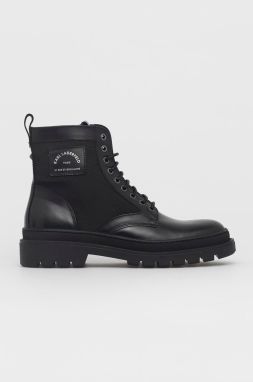 Topánky Karl Lagerfeld OUTLAND pánske, čierna farba