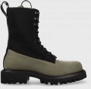 Členkové topánky Rains Palladium x 22610 Show Combat Boot Neopren pánske, čierna farba