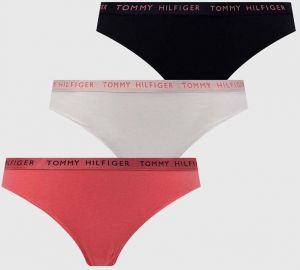 Tangá Tommy Hilfiger 3-pak červená farba