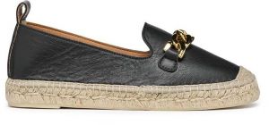 Kožené espadrilky Geox D LAMPEDUSA A čierna farba, D36V0A00085C9999