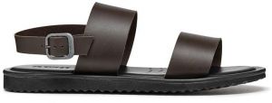 Kožené sandále Geox U ERICE A pánske, hnedá farba, U36GUA00043C6009