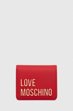 Peňaženka Love Moschino dámsky, červená farba