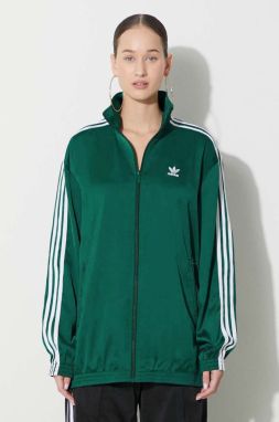 Mikina adidas Originals Track Top dámska, tyrkysová farba, s nášivkou, IP0699