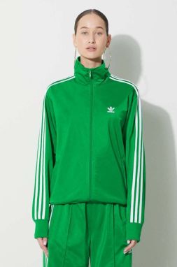 Mikina adidas Originals Adicolor Classics Firebird dámska, zelená farba, s nášivkou, IP0604