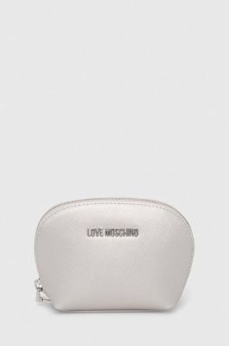 Kozmetická taška Love Moschino strieborná farba