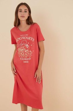 Bavlnená nočná košeľa women'secret Harry Potter červená farba, bavlnená, 4446208