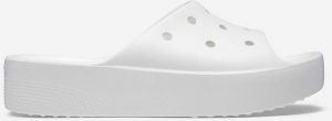 Šľapky Crocs Classic Platform Slide dámske, biela farba, na platforme, 208180