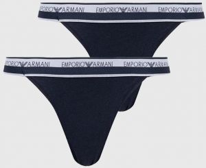Tangá Emporio Armani Underwear 2-pak tmavomodrá farba