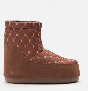 Snehule Moon Boot Icon Low Nolace Quilted hnedá farba, 14094800.002