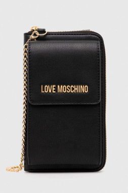 Peňaženka Love Moschino dámsky, čierna farba