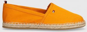 Espadrilky Tommy Hilfiger BASIC TOMMY FLAT ESPADRILLE oranžová farba, FW0FW06497