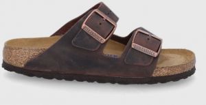 Kožené šľapky Birkenstock Arizona 452763-Oil.hab, dámske, hnedá farba