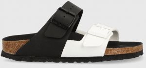 Šľapky Birkenstock Arizona Split 1019712-Blk/Whit, dámske, čierna farba, 1019712