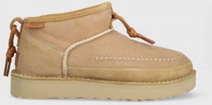 Semišové snehule UGG Ultra Mini Crafted Regenerate béžová farba, 1152953