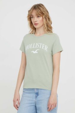Bavlnené tričko Hollister Co. 3-pak dámsky, ružová farba