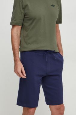 Bavlnené šortky United Colors of Benetton tmavomodrá farba