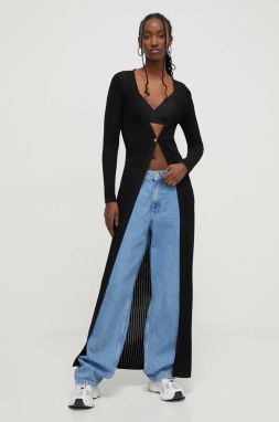 Kardigán Moschino Jeans dámsky, čierna farba, tenký