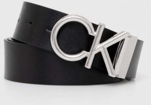 Kožený opasok Calvin Klein pánsky, čierna farba