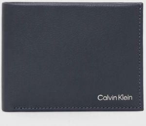 Kožená peňaženka Calvin Klein pánsky, šedá farba
