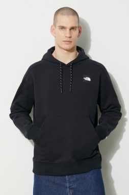 Bavlnená mikina The North Face U The 489 Hoodie pánska, čierna farba, s kapucňou, s nášivkou, NF0A87D7JK31