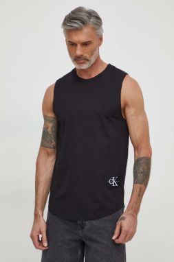 Bavlnené tričko Calvin Klein Jeans pánsky, čierna farba